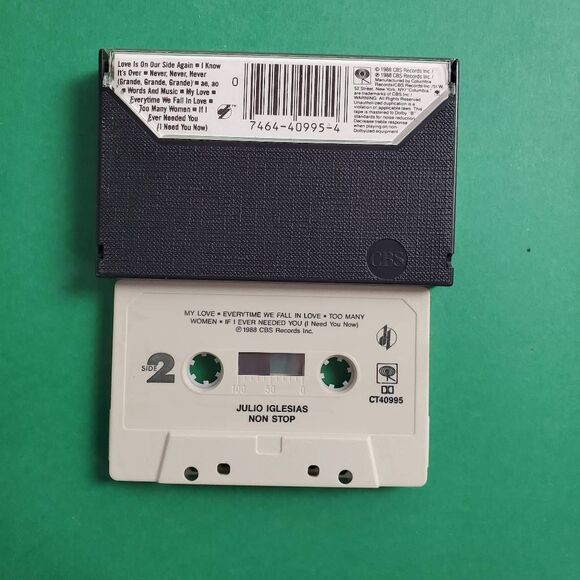 Julio Iglesias Non Stop Cassette 1988 CBS Records - Picture 2 of 2